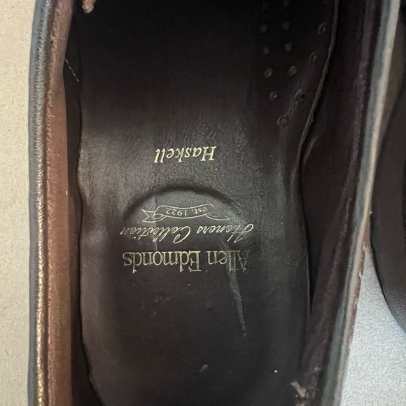 Allen Edmonds Honors Collection Haskell Brown Leather Golf Non Spike Shoes 9D - Picture 5 of 10
